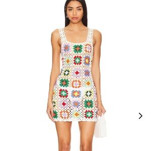 Lovers + Friends Crochet Floral Dress